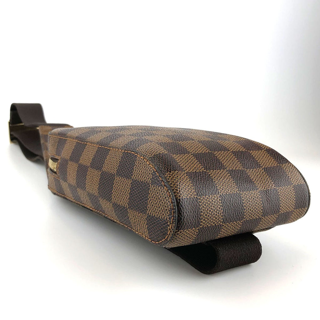 Louis Vuitton N51994 Geronimos Waist Bag, Damier Canvas/Nylon, Brown, Shoulder Bag, Gold Hardware, Unisex PRE-OWNED