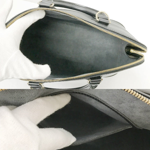 [CLEARANCE]Louis Vuitton M52142 Alma Epi Handbag Mini Boston Bag in Noir Black Epi Leather for Women PRE-OWNED