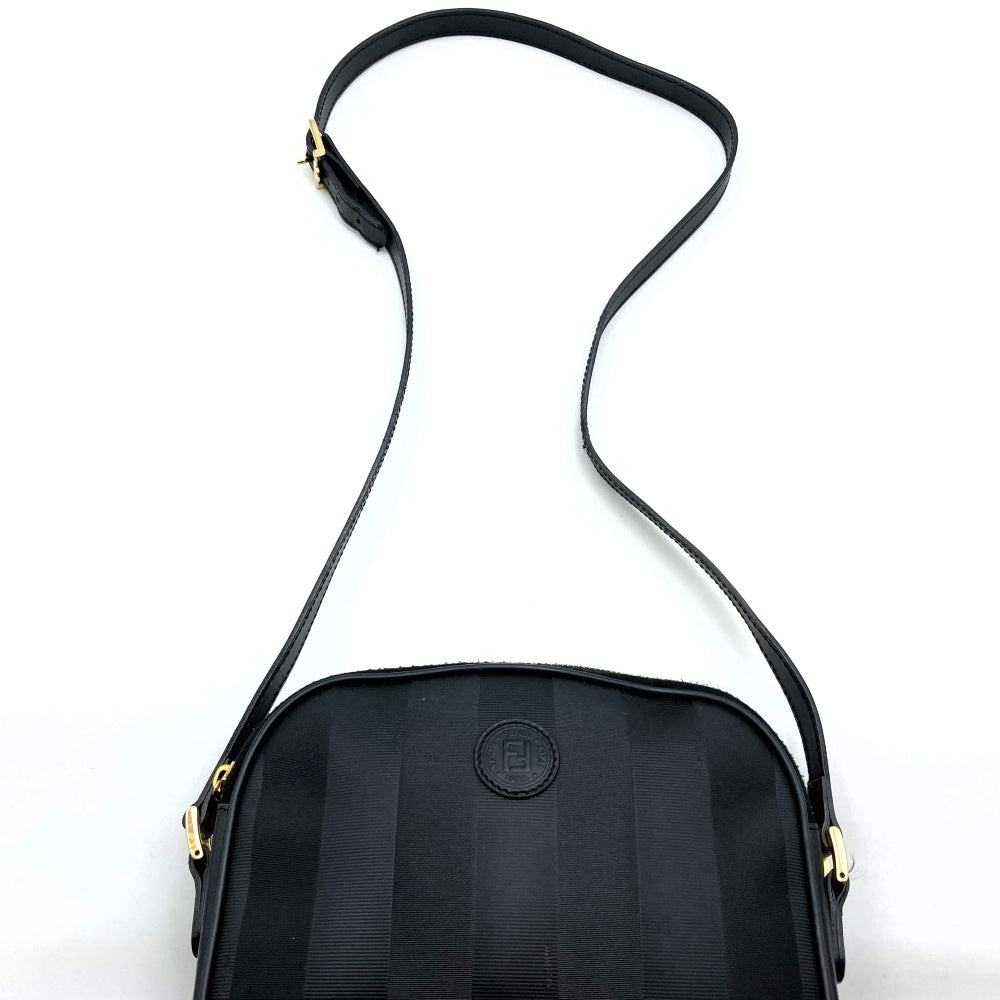 Fendi Pecan Shoulder Bag PVC/Leather Black Pre-owned