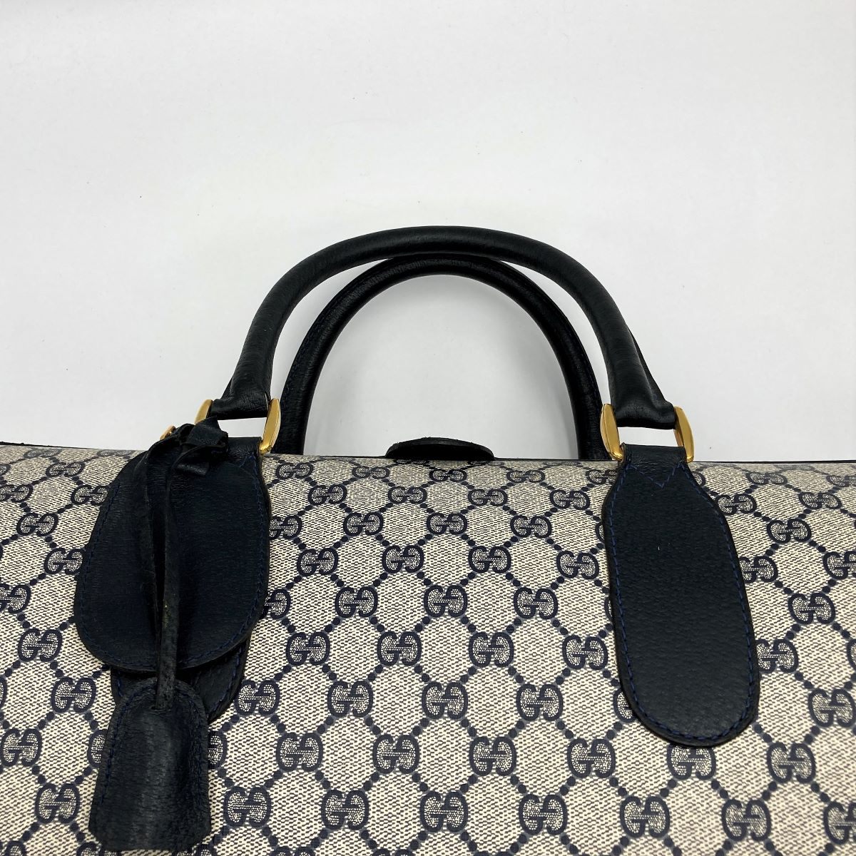 Gucci Boston bag/travel bag in GG Supreme navy PRE-OWNED