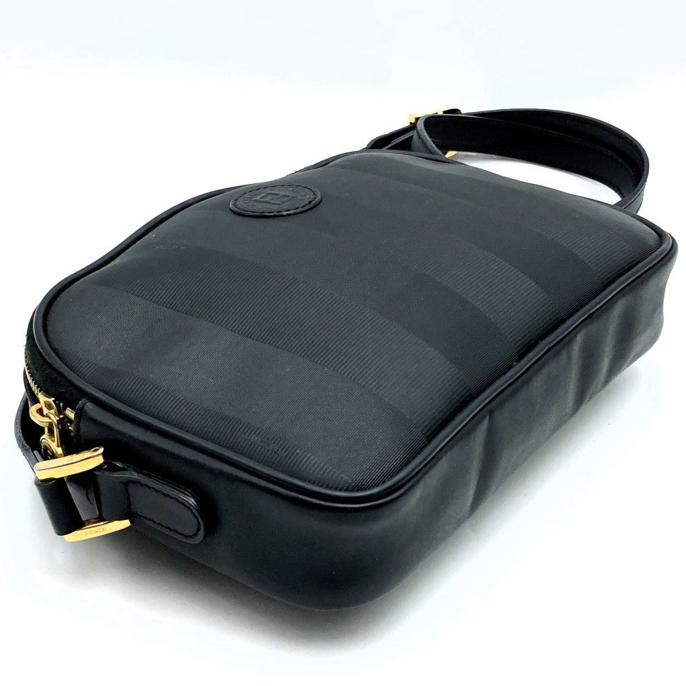 Fendi Pecan Shoulder Bag PVC/Leather Black Pre-owned
