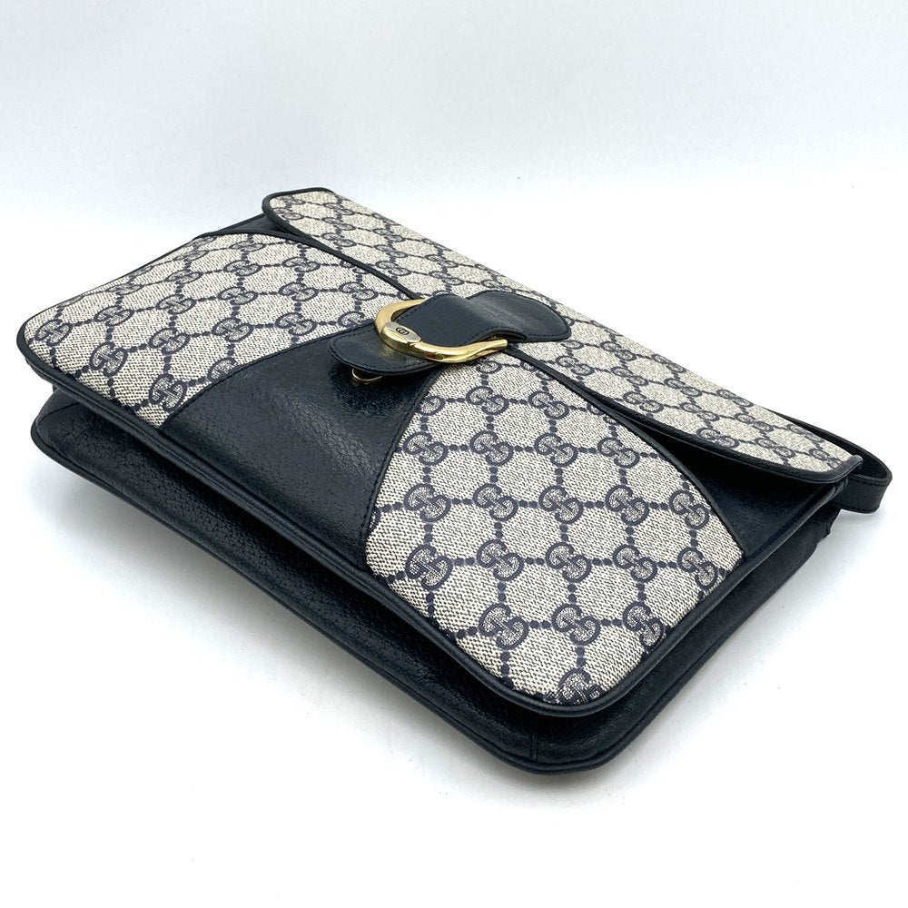 Gucci 904 02 025 GG Supreme Crossbody Shoulder Bag Canvas Navy Pre-owned