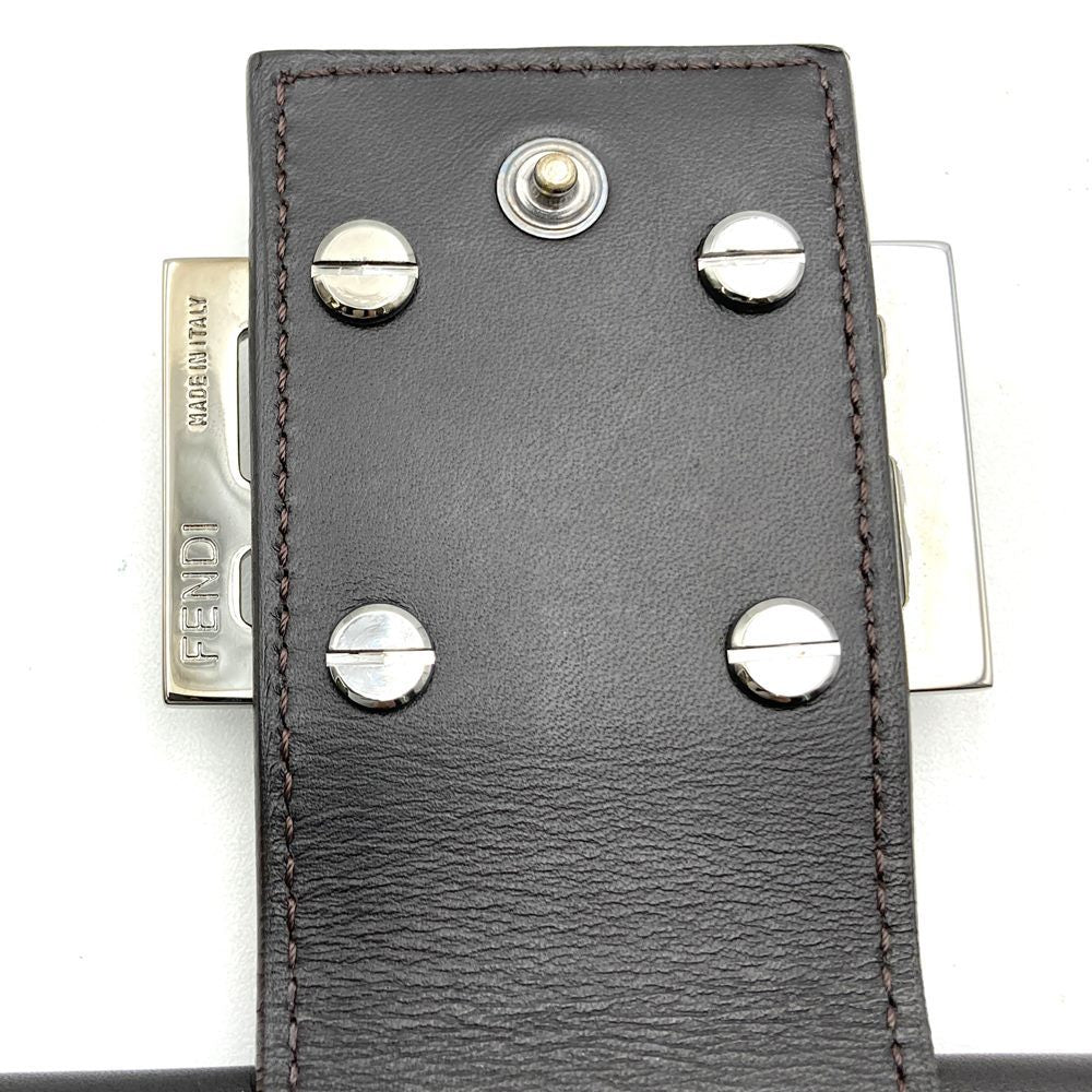 Fendi 8M0032 Zucchino Long Wallet Canvas Dark Brown Pre-owned