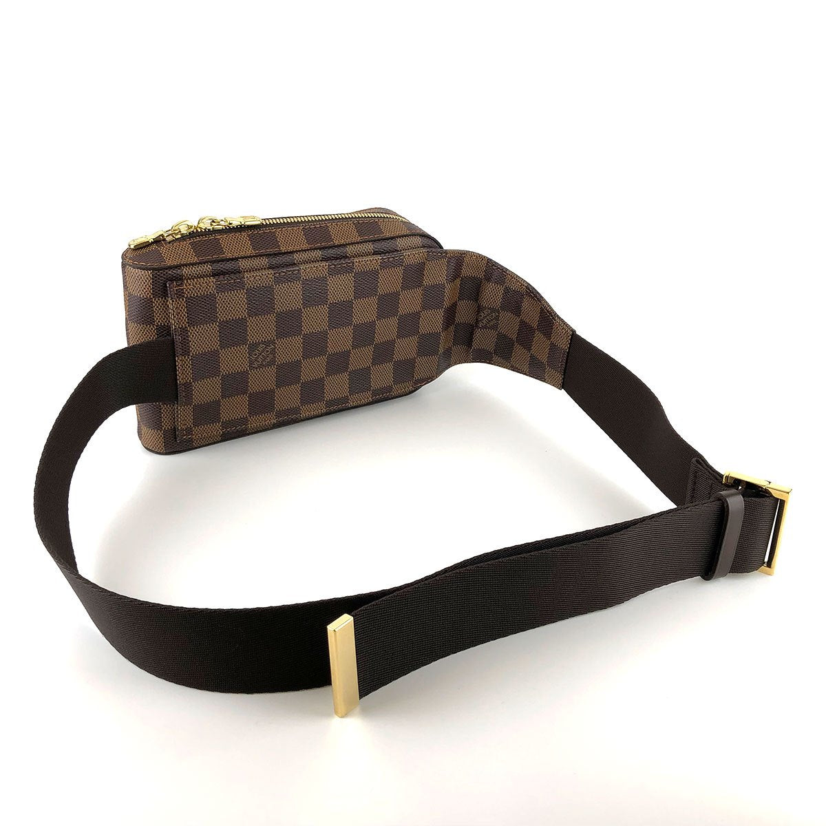 [CLEARANCE]Louis Vuitton N51994 Geronimos Waist Bag, Damier Canvas/Nylon, Brown, Shoulder Bag, Gold Hardware, Unisex PRE-OWNED