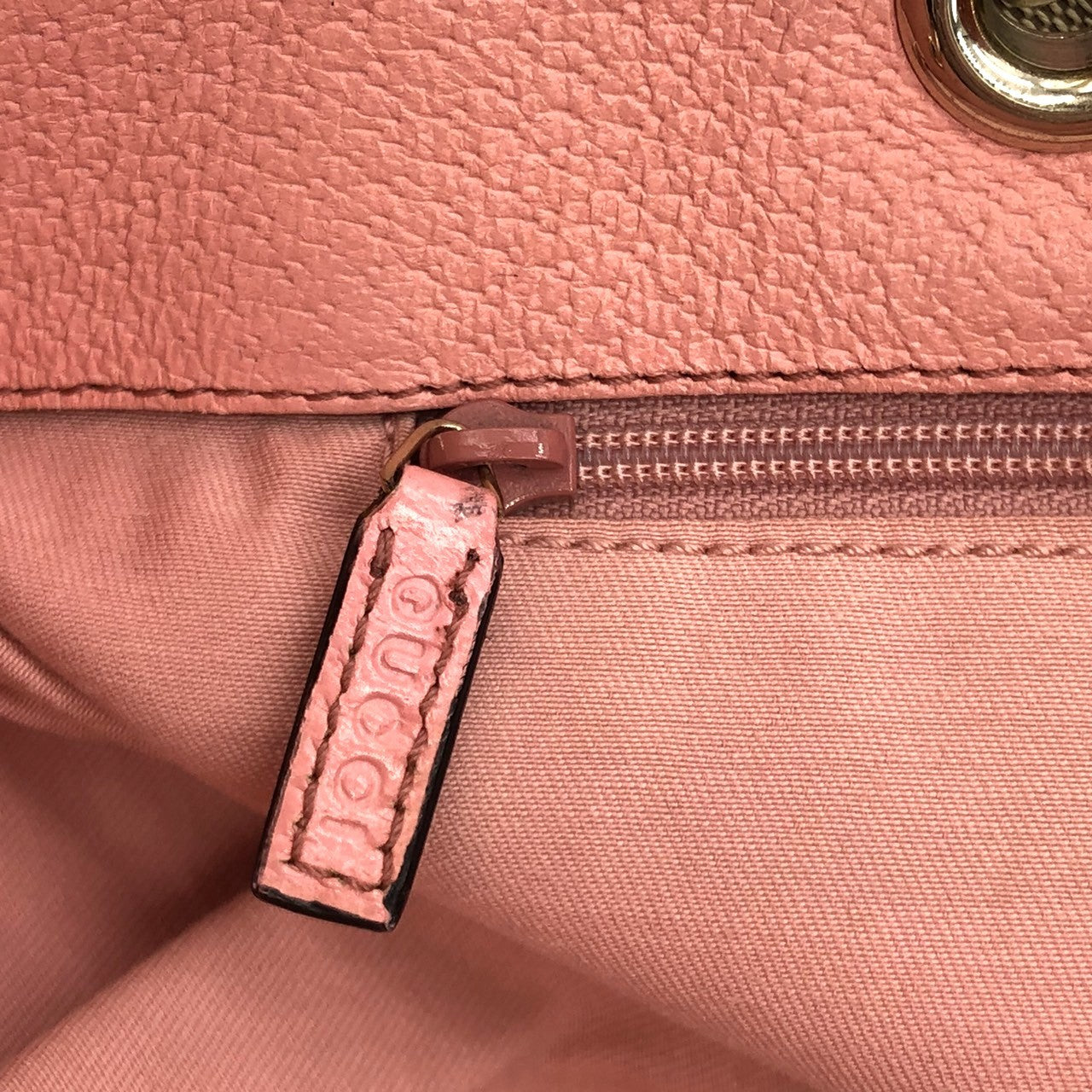 Gucci 120840 Tote Bag in Beige/Pink GG Canvas/Leather PRE-OWNED