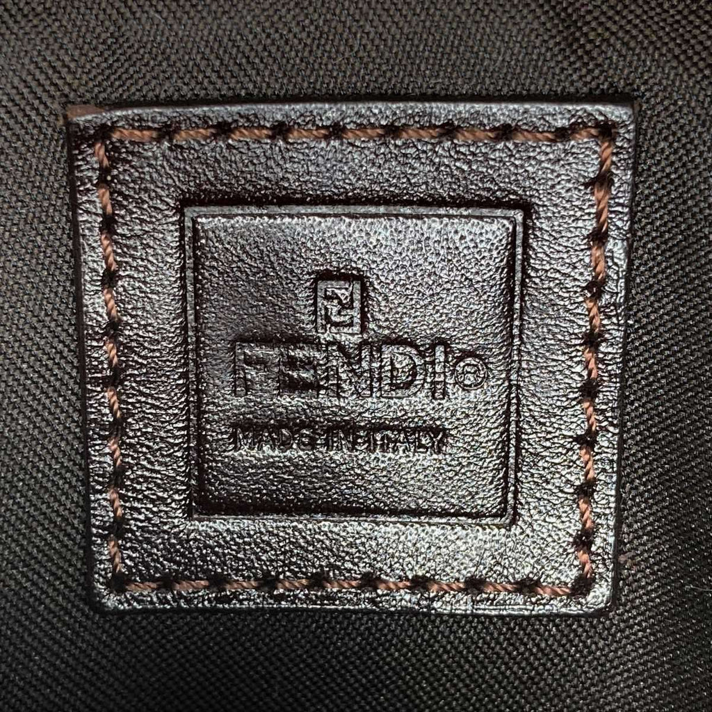 [CLEARANCE]Fendi Zucca Mini Mamma Bucket Mini Croissant Mini Handbag Pouch Nylon Brown PRE-OWNED