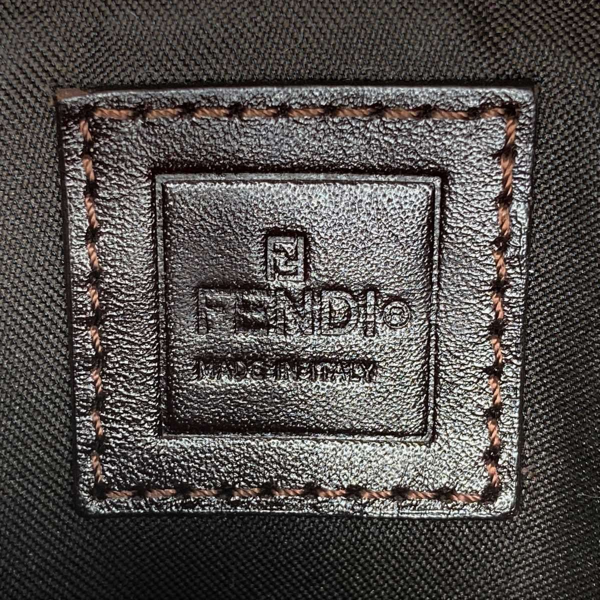 [CLEARANCE]Fendi Zucca Mini Mamma Bucket Mini Croissant Mini Handbag Pouch Nylon Brown PRE-OWNED