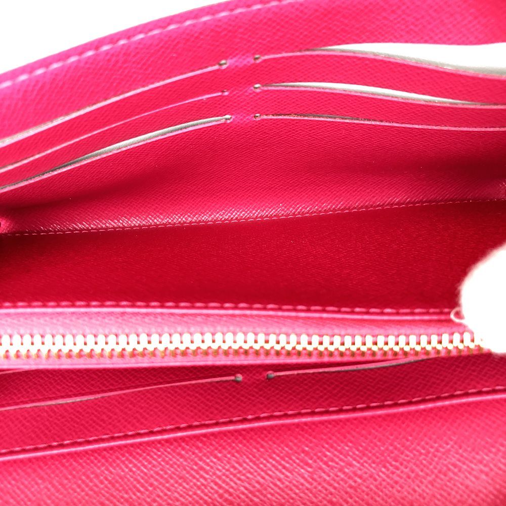 Louis Vuitton N45296 Portefeuille Sarah Bi-fold Long Wallet Damier Azur Canvas Beige/Pink Pre-owned