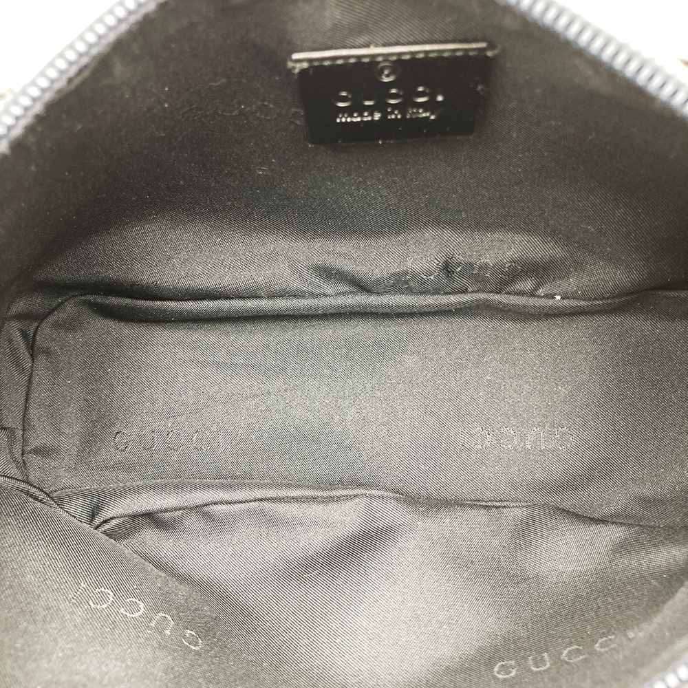 Gucci 002058 Pouch Accessory Pouch GG Canvas Brown/Black PRE-OWNED