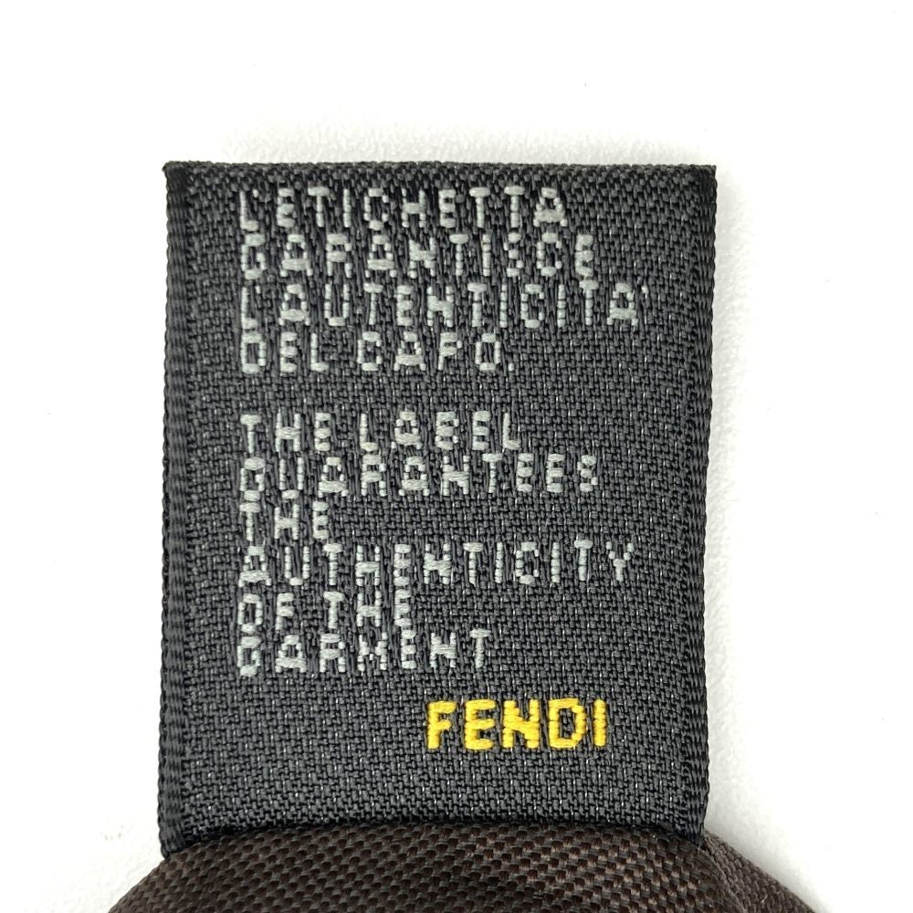 Fendi Zucchino Shoulder Bag/Crossbody Bag Canvas/Leather Brown Pre-owned