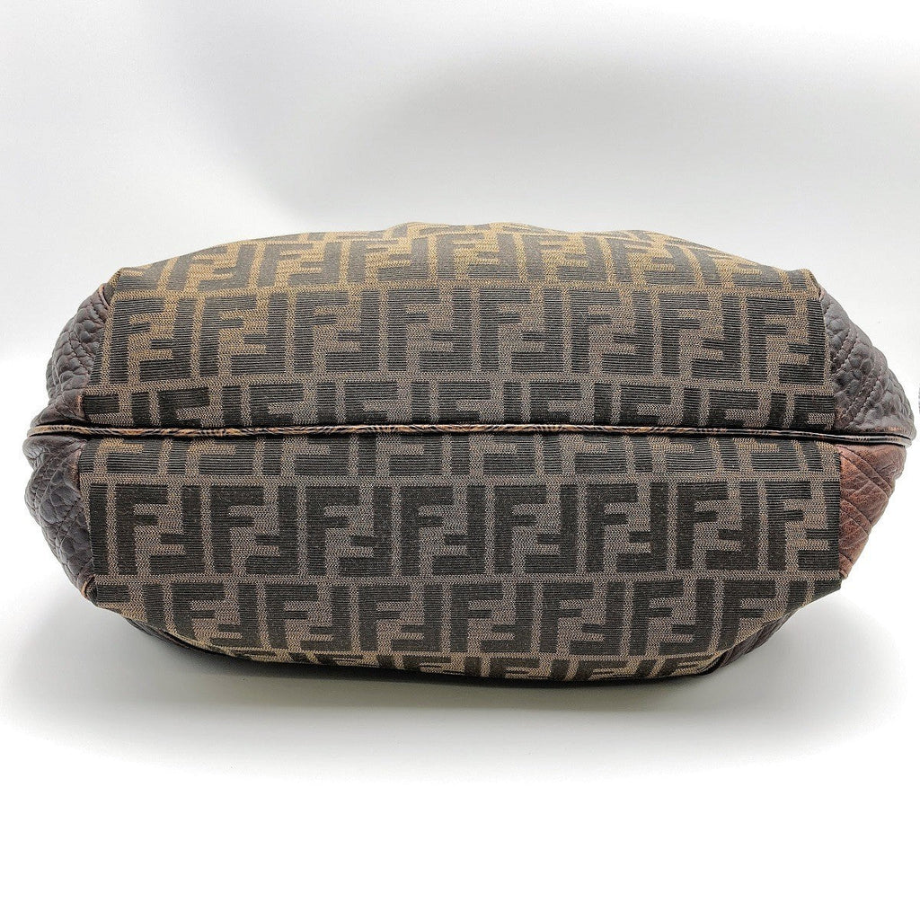 Fendi 8BR511 Spy Bag Handbag in Vintage Zucca Canvas and Leather, Brown PRE-OWNED