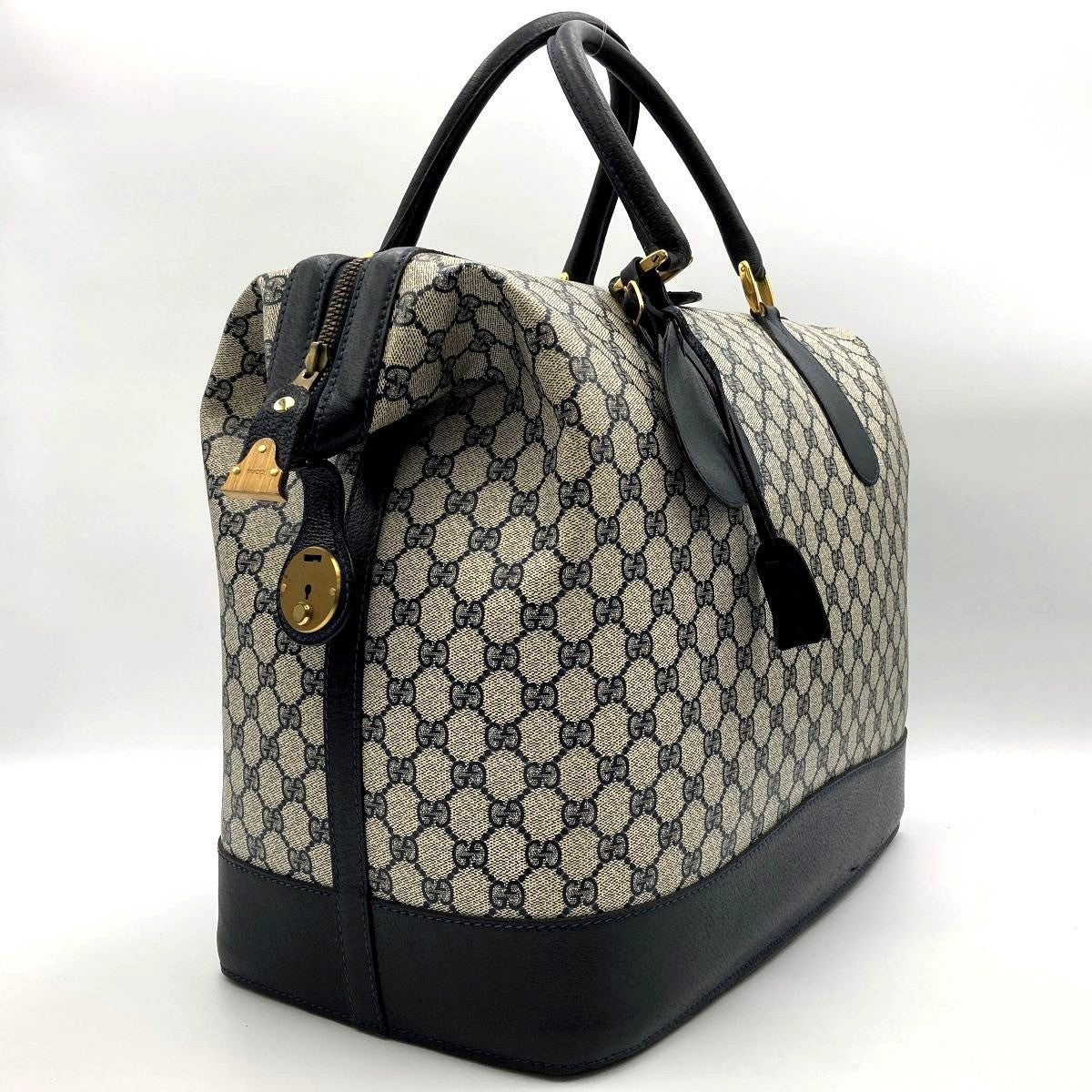 Gucci Boston bag/travel bag in GG Supreme navy PRE-OWNED