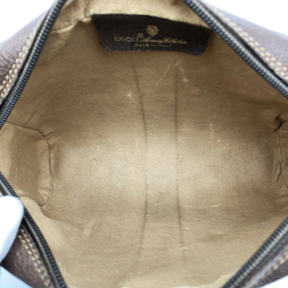 Old Gucci 156 01 012 Clutch Bag/Second Bag Sherry Line GG Supreme Canvas Beige PRE-OWNED