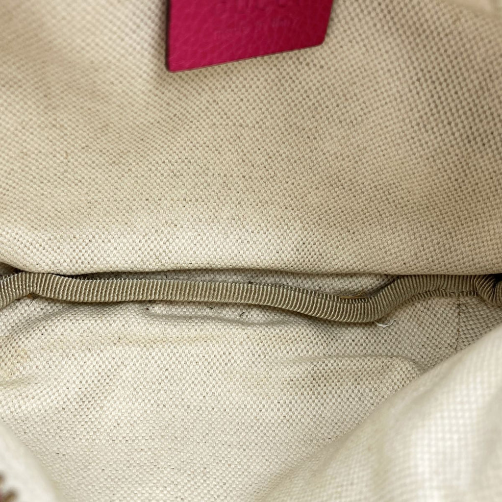 [CLEARANCE]Gucci 527792 Waist Bag, Small Waist Pouch, Logo Print Leather, Pink and Green PRE-OWNED