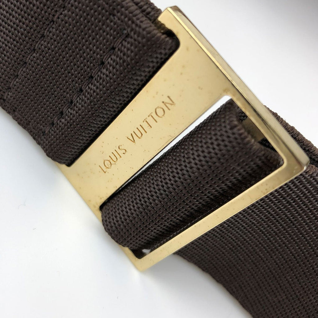 Louis Vuitton N51994 Geronimos Waist Bag, Damier Canvas/Nylon, Brown, Shoulder Bag, Gold Hardware, Unisex PRE-OWNED