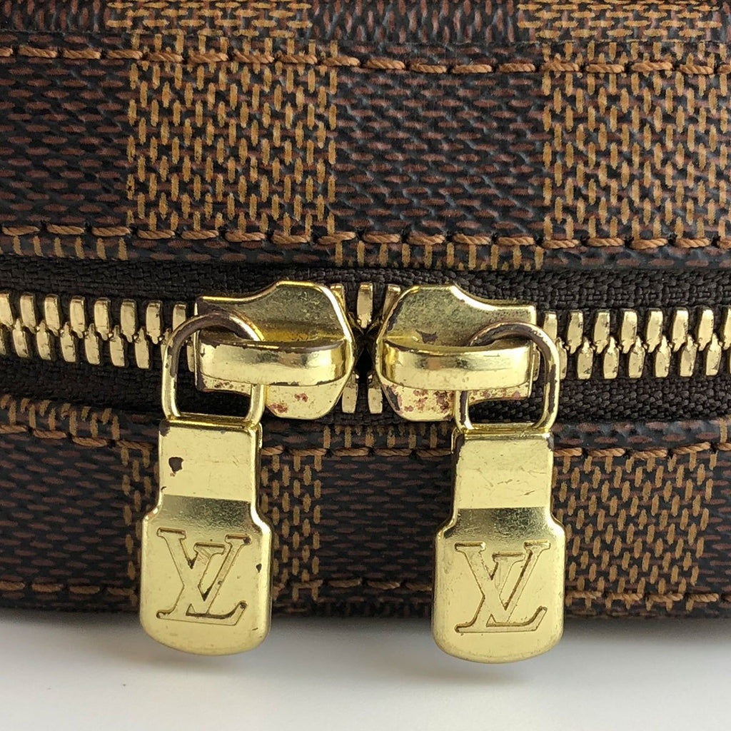 Louis Vuitton N51994 Geronimos Waist Bag, Damier Canvas/Nylon, Brown, Shoulder Bag, Gold Hardware, Unisex PRE-OWNED