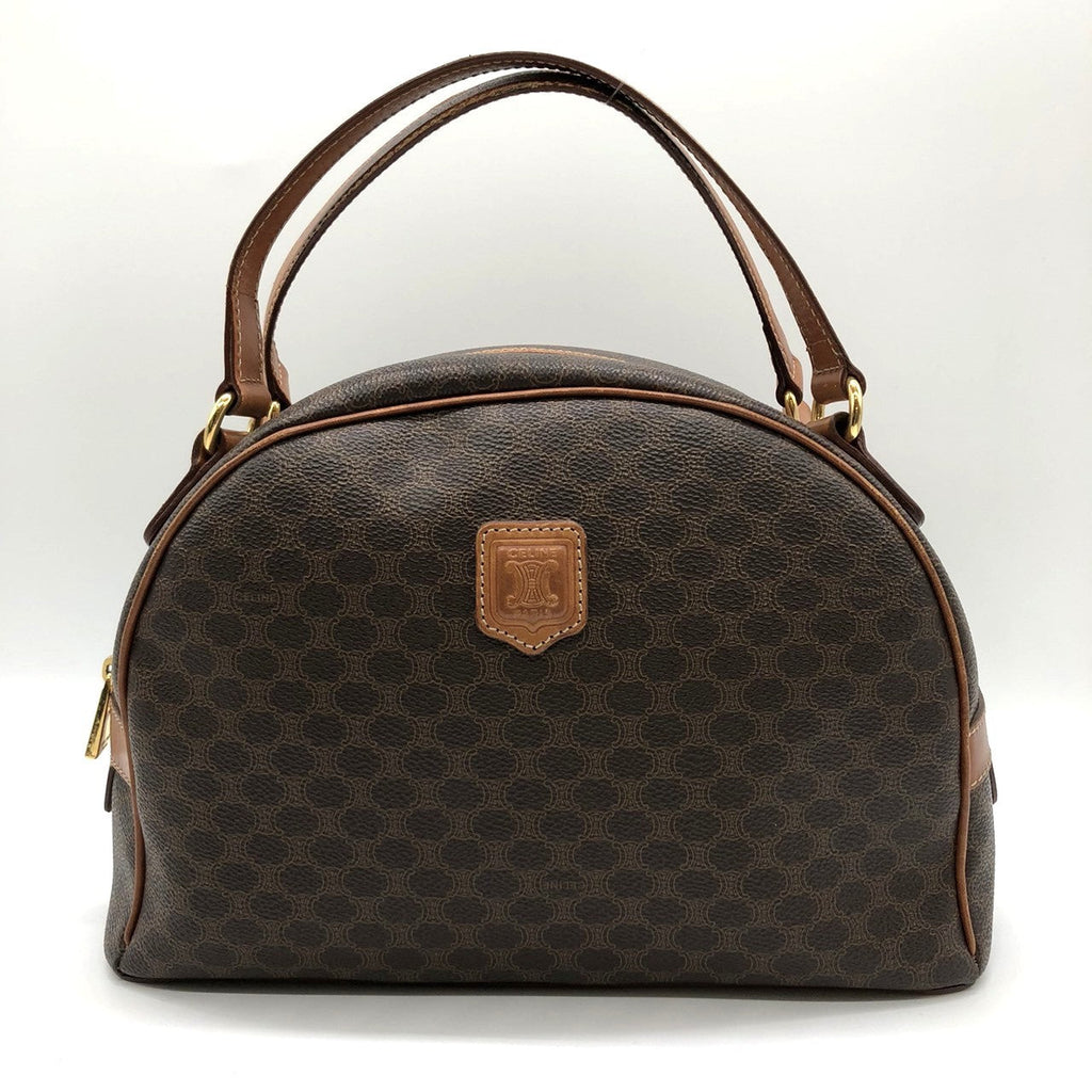 Celine MC96 Macadam Handbag in Brown PVC and Leather PRE-OWNED