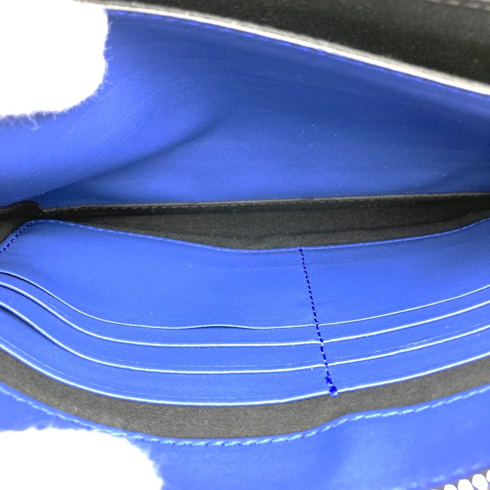 Fendi 7VA350 Vocabulary "Think" Clutch Bag/Pouch Leather Blue Pre-owned