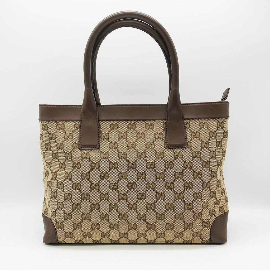 Gucci 002 1119 Handbag GG Canvas Brown Pre-owned