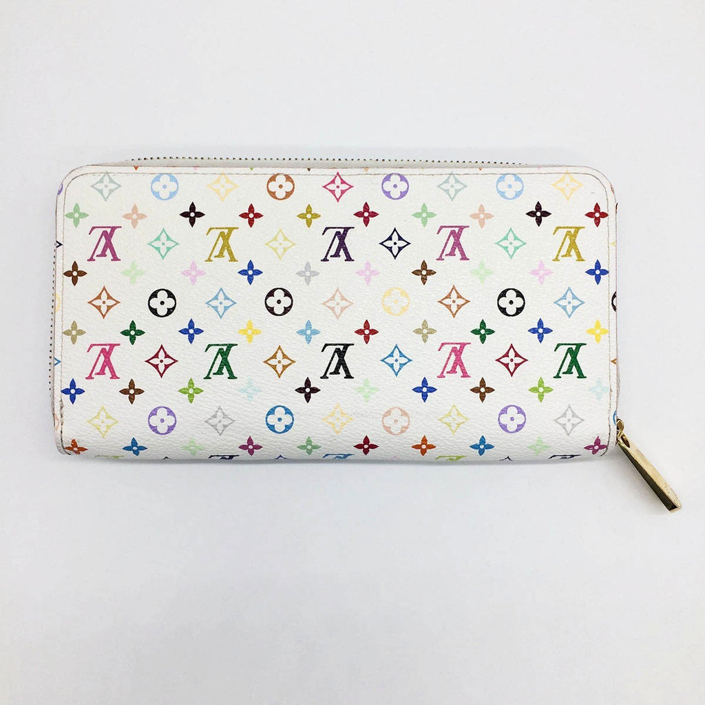 [CLEARANCE]Louis Vuitton M60241 Zippy Wallet Rich Monogram Multicolor White PRE-OWNED