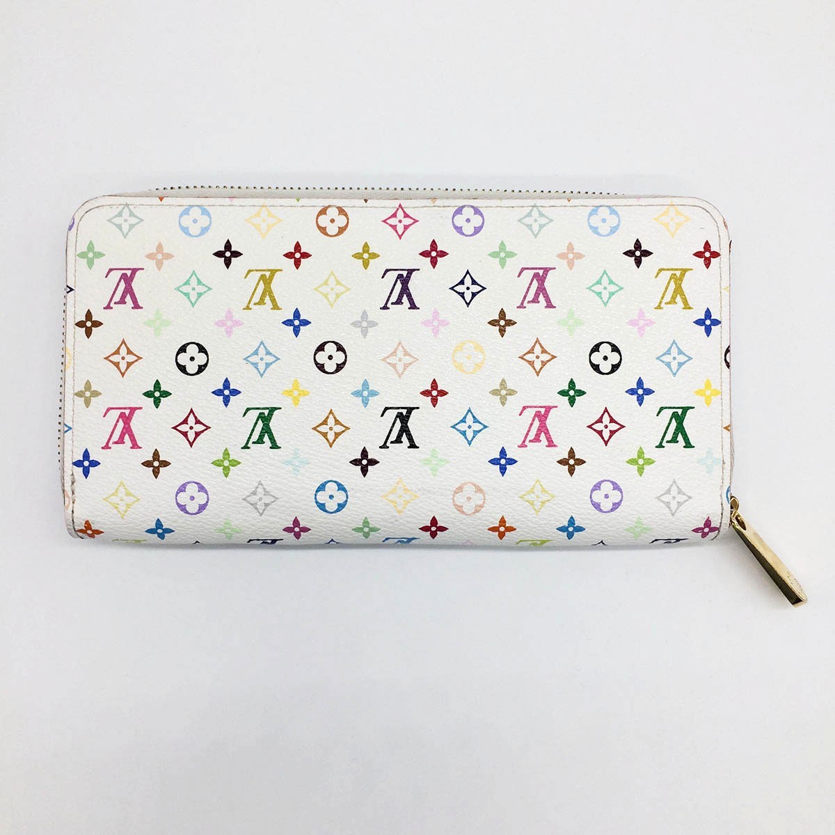 [CLEARANCE]Louis Vuitton M60241 Zippy Wallet Rich Monogram Multicolor White PRE-OWNED