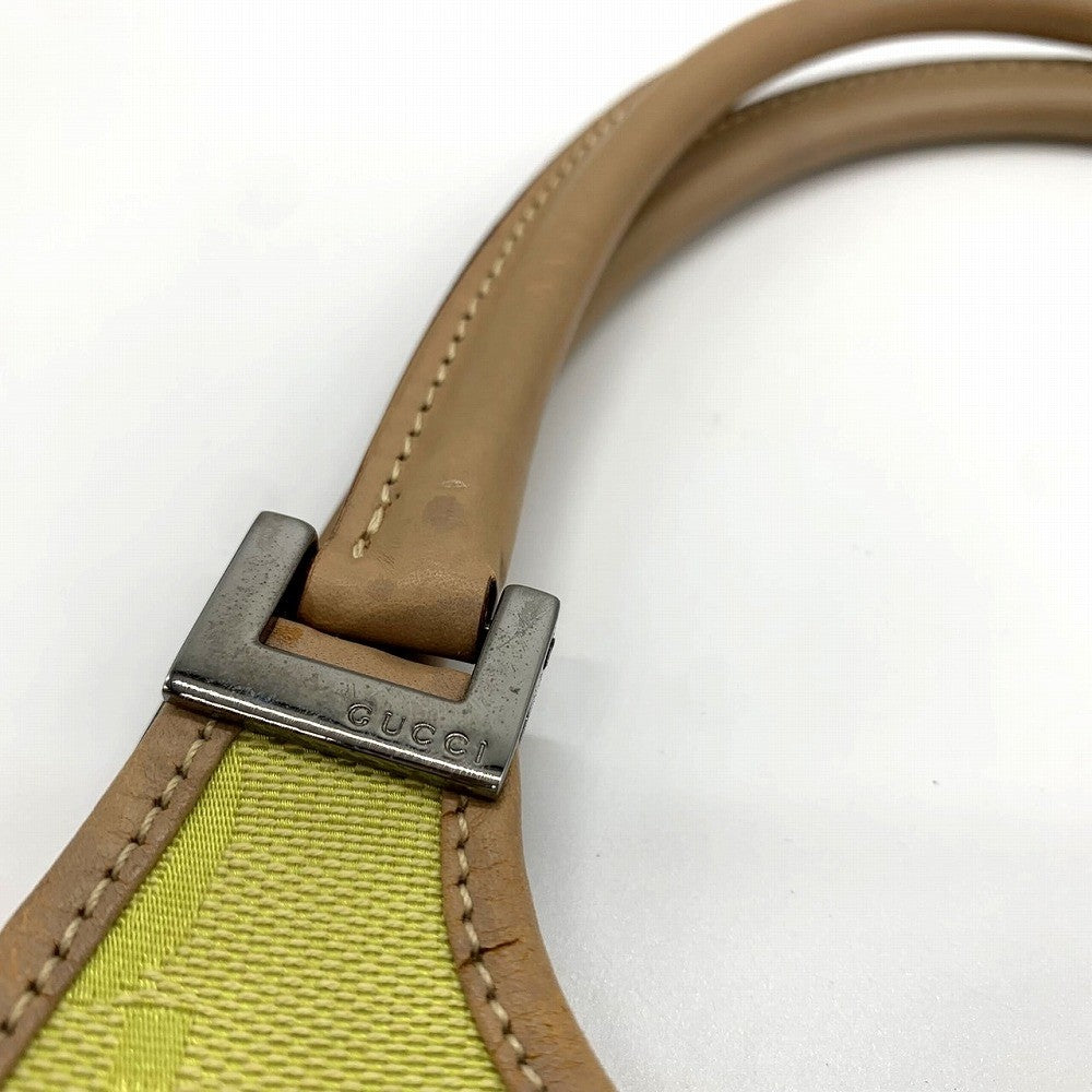 Gucci 002 1068 Jackie Shoulder Bag, Mini Bag, Slim, Yellow/Beige, GG Canvas and Leather. PRE-OWNED