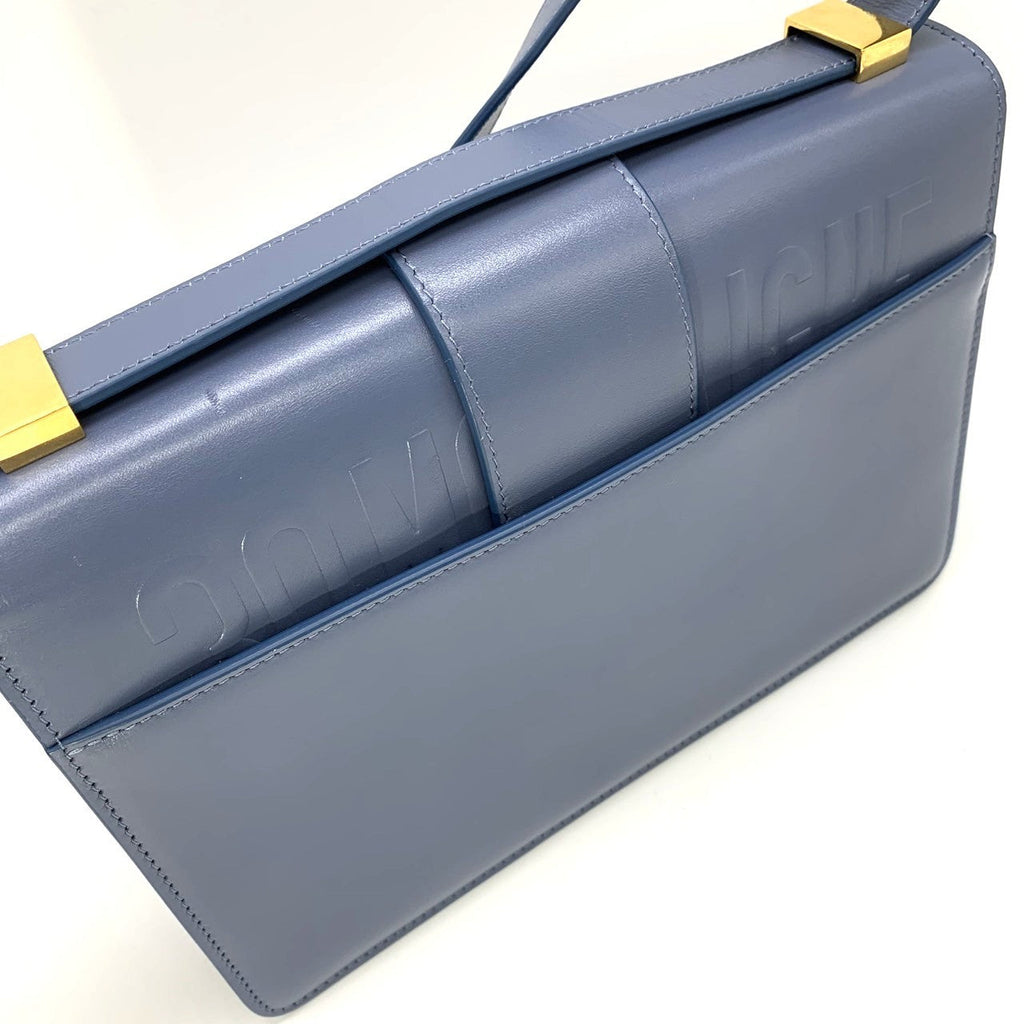 Christian Dior 30 Montaigne Crossbody Shoulder Bag Leather Blue Pre-owned
