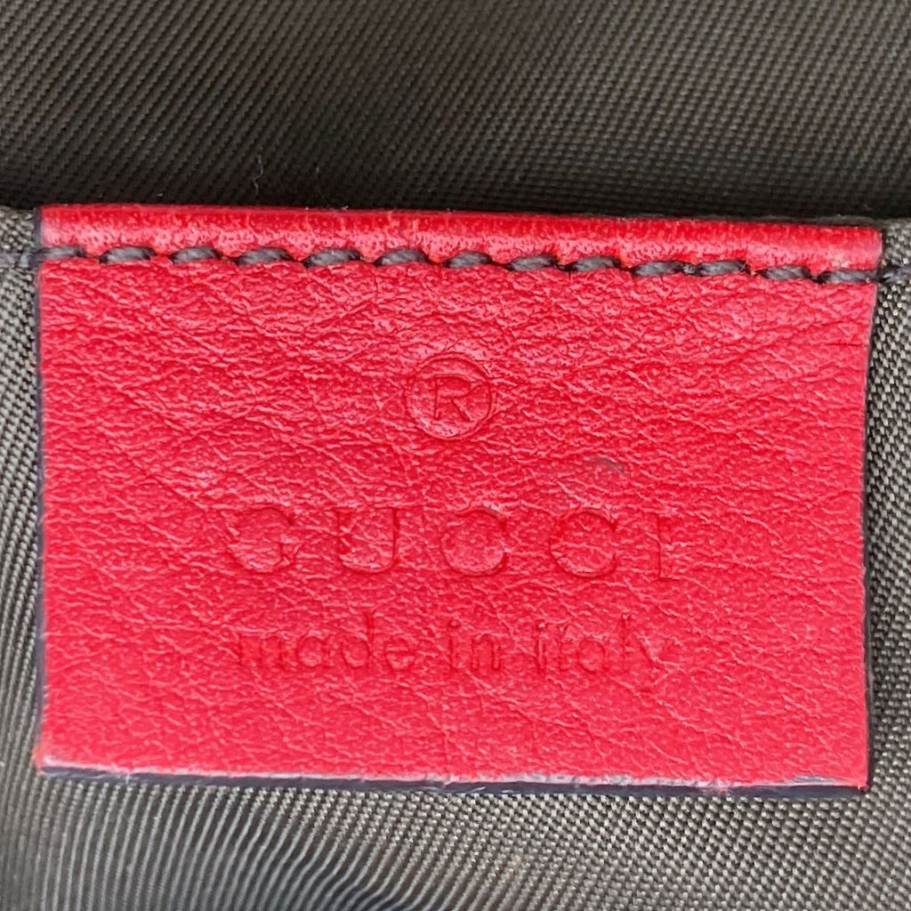 Gucci 308636 Soho Pouch with Tassel and Interlocking G in Red Calfskin Leather PRE-OWNED