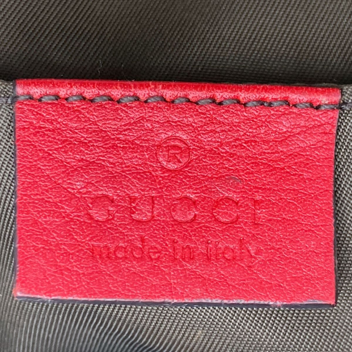 Gucci 308636 Soho Pouch with Tassel and Interlocking G in Red Calfskin Leather PRE-OWNED