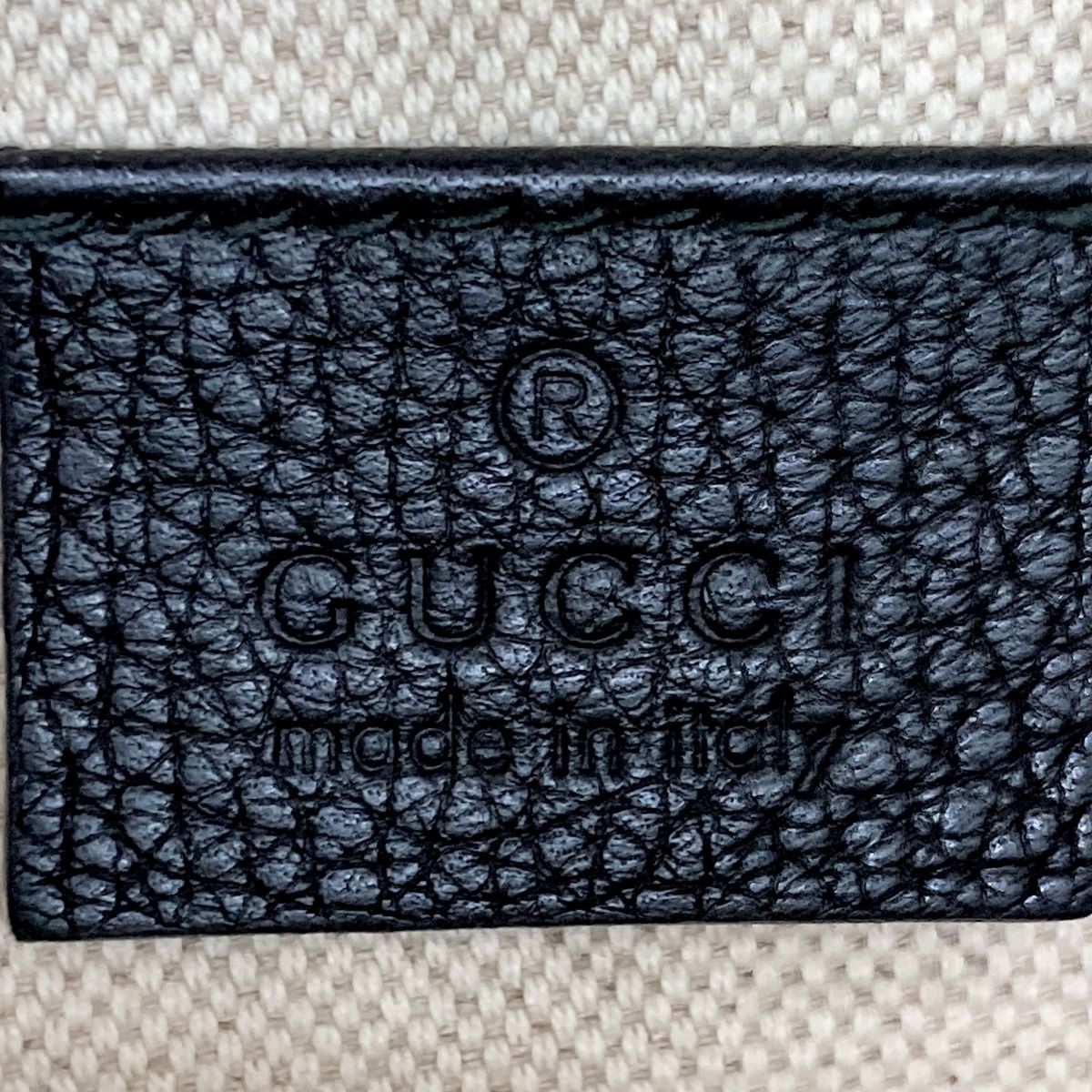 [CLEARANCE]Gucci 493869 Sherry Line Waist Bag/Waist Pouch in Black Leather PRE-OWNED