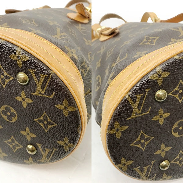 [CLEARANCE]Louis Vuitton Bucket PM/M42238 Monogram Tote Bag/Shoulder Bag, Non-sticky PRE-OWNED