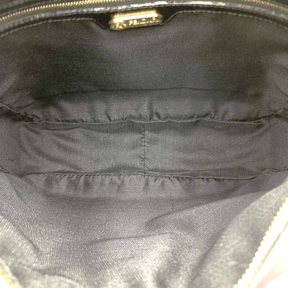 Fendi 06 11 15328 982 FF Logo Shoulder Bag Nylon/Leather Black Pre-owned