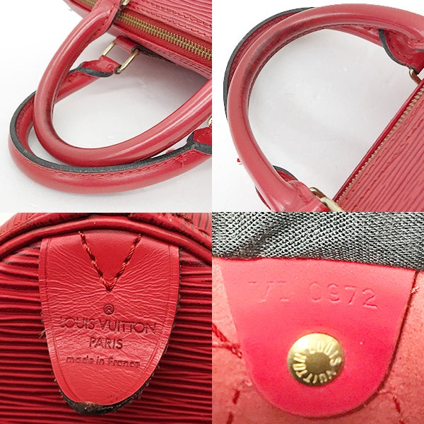Louis Vuitton M43017 Speedy 25 Epi Leather Handbag, Mini Boston Bag, Castilian Red, Women's PRE-OWNED
