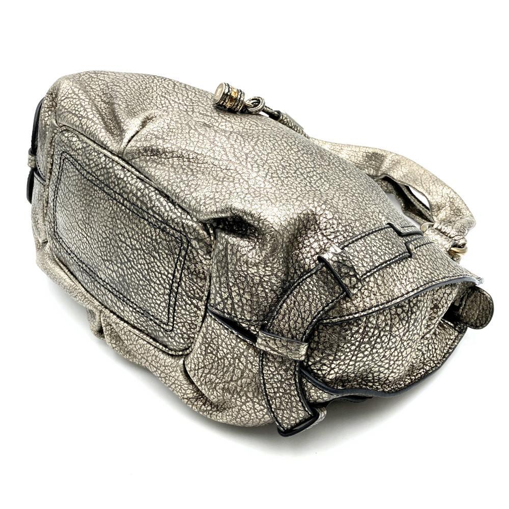 Celine Bittersweet Handbag in Silver Metallic Leather (160663) PRE-OWNED