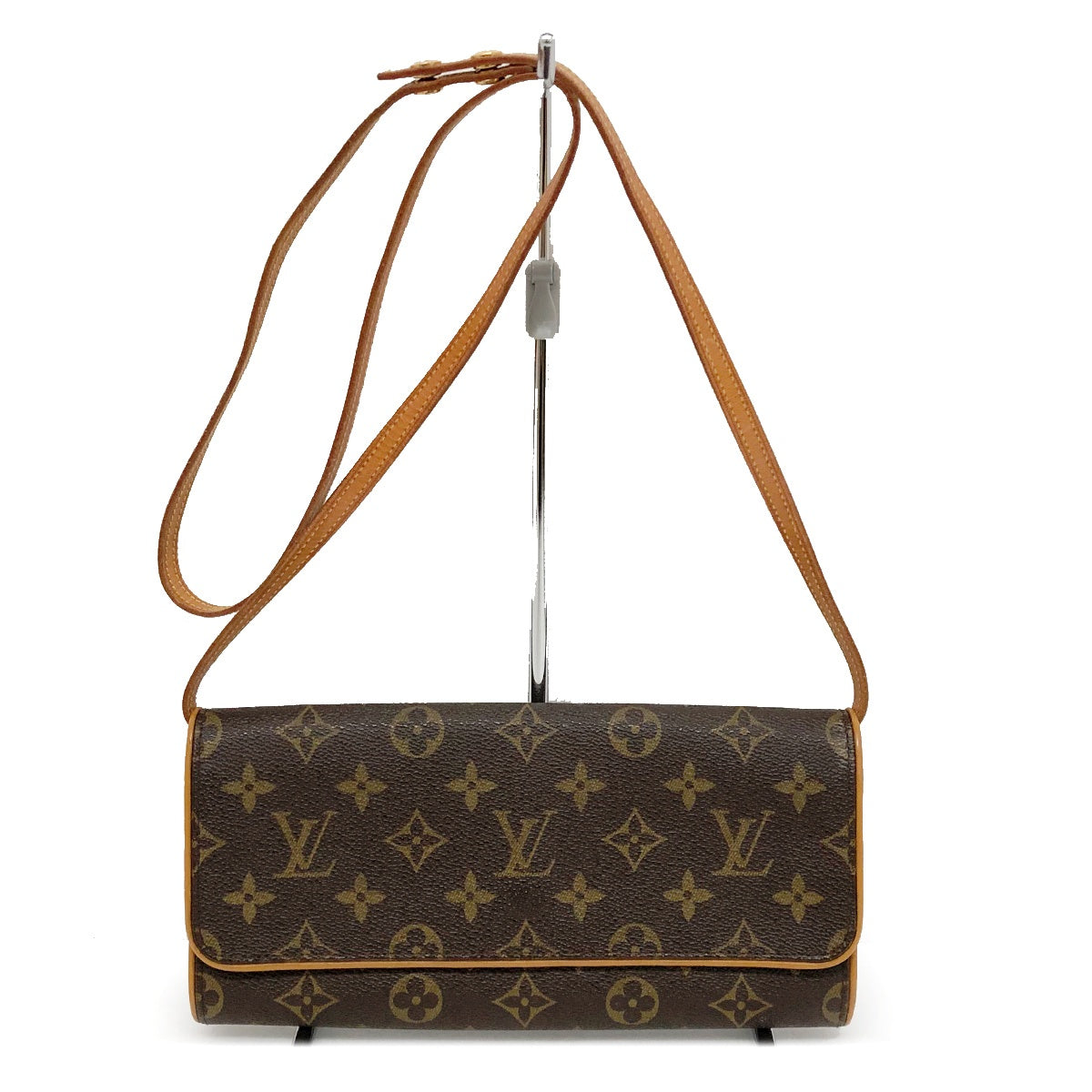 Louis Vuitton M51852 Pochette Twin GM Crossbody Shoulder Bag Monogram Canvas/Leather Brown Pre-owned