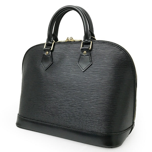 [CLEARANCE]Louis Vuitton M52142 Alma Epi Handbag Mini Boston Bag in Noir Black Epi Leather for Women PRE-OWNED